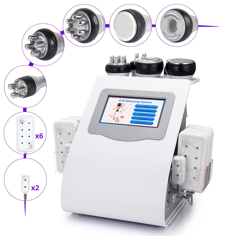 6 in 1, 40K 2.0 Cavitation with 5 mw laser pads