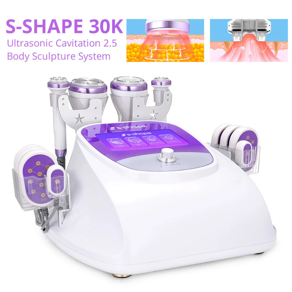 30K S Shape 2.5 cavitation with 5mw laser pads