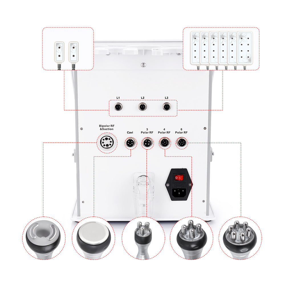 6 in 1, 40K 2.0 Cavitation with 5 mw laser pads